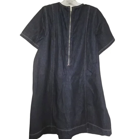 Old Navy Denim Blue Mini Dress Size XL Petite - Picture 5 of 8